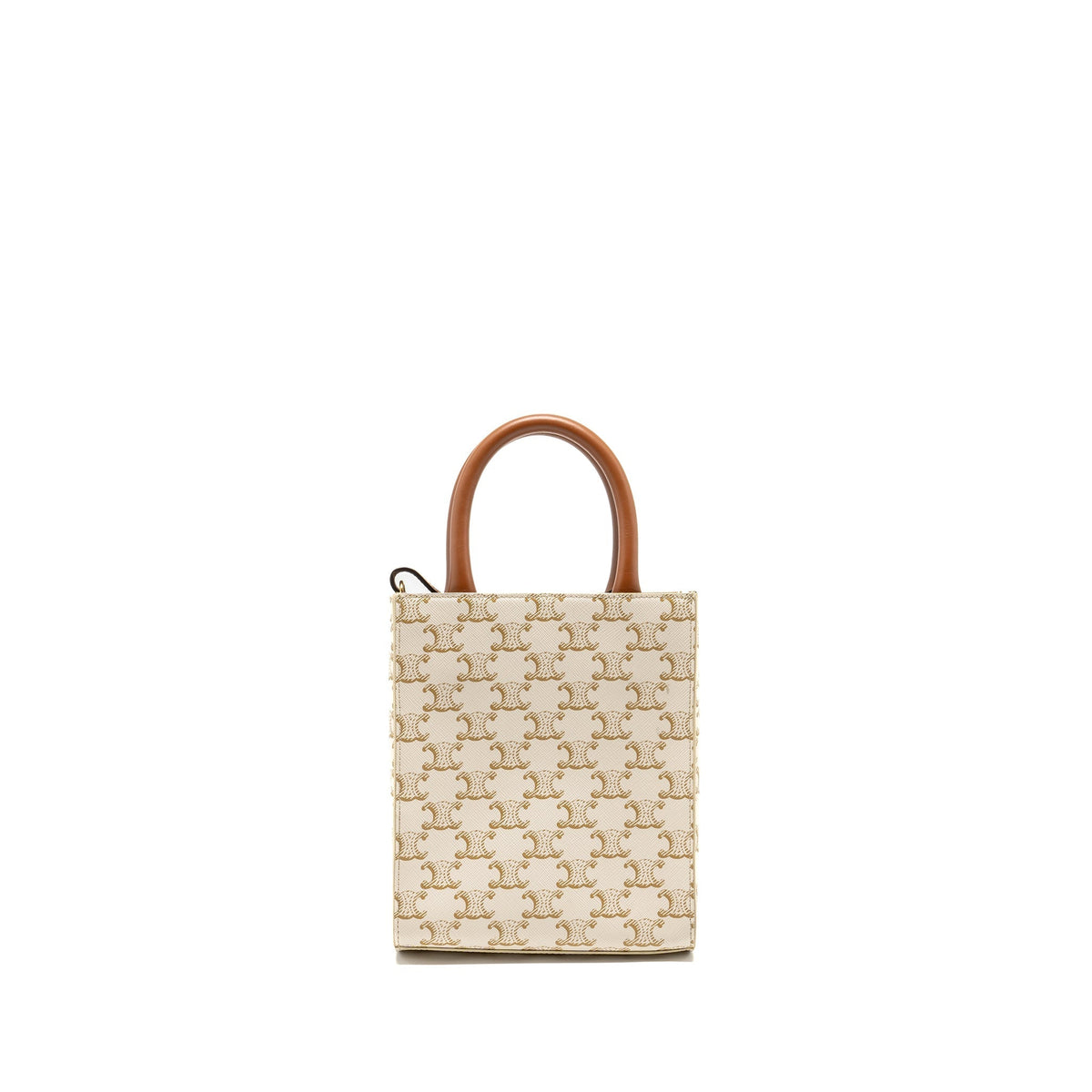 celine-mini-vertical-cabas-triomphe-canvas-calfskin-white-ghw-1