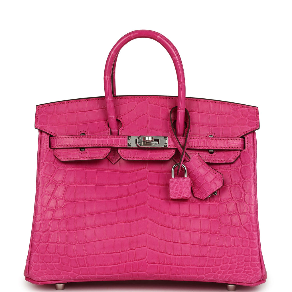 hermes-birkin-25-rose-shocking-matte-niloticus-crocodile-palladium-bag