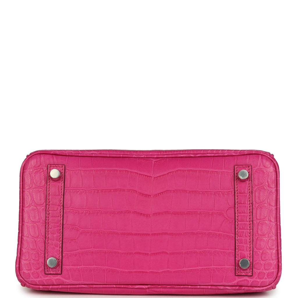 hermes-birkin-25-rose-shocking-matte-niloticus-crocodile-palladium-bag