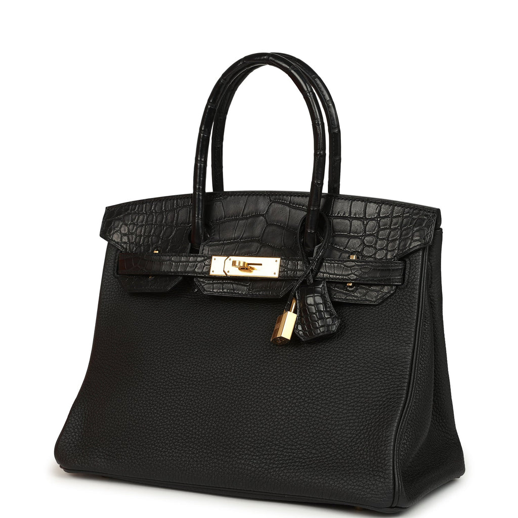 hermes-birkin-30-black-togo-and-matte-alligator-touch-gold-hardware-bag