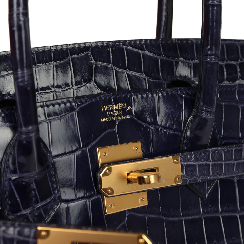 hermes-birkin-30-bleu-encre-shiny-porosus-crocodile-gold-hardware-bag