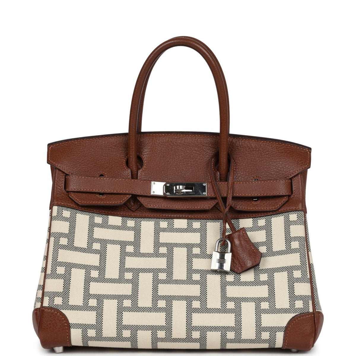 hermes-birkin-30-marron-dinde-buffalo-and-mosaique-canvas-palladium-hardware-bag