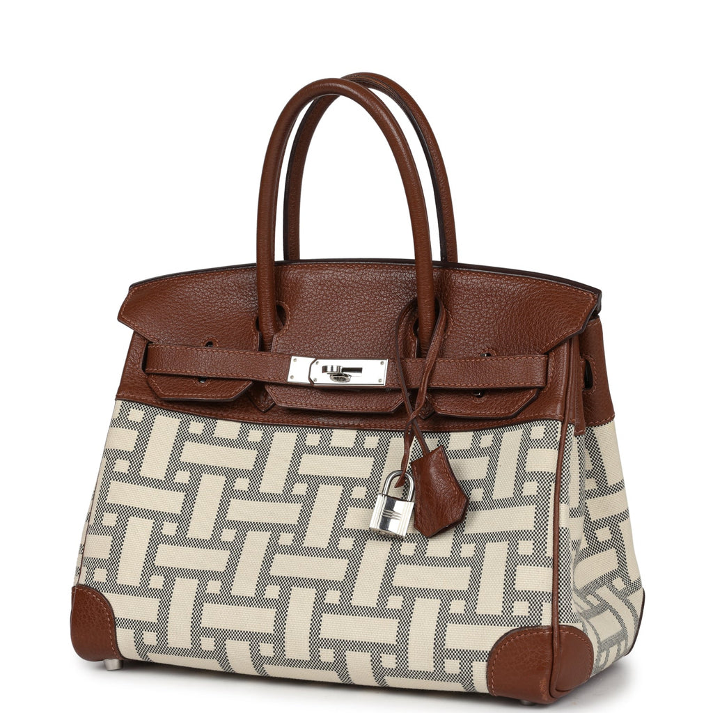 hermes-birkin-30-marron-dinde-buffalo-and-mosaique-canvas-palladium-hardware-bag