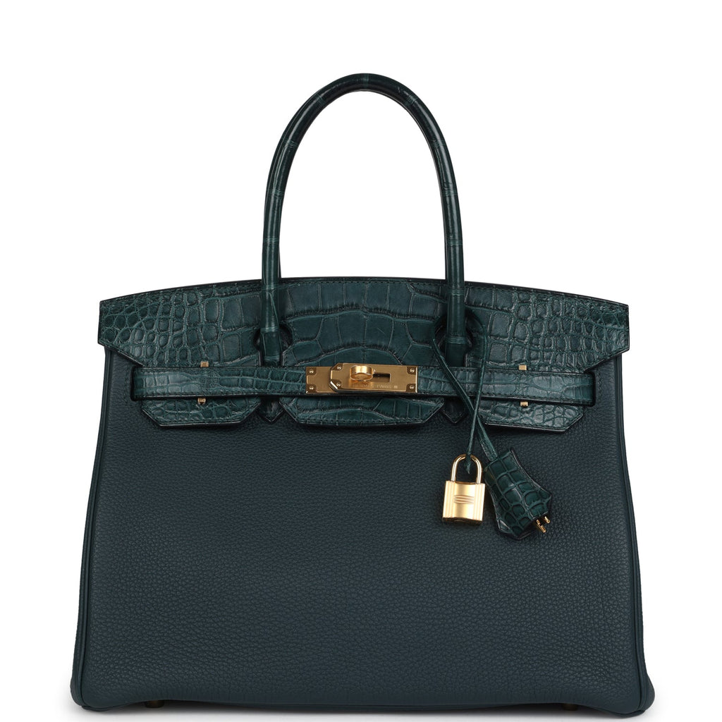 hermes-birkin-30-vert-cypress-togo-and-matte-alligator-touch-gold-hardware-bag