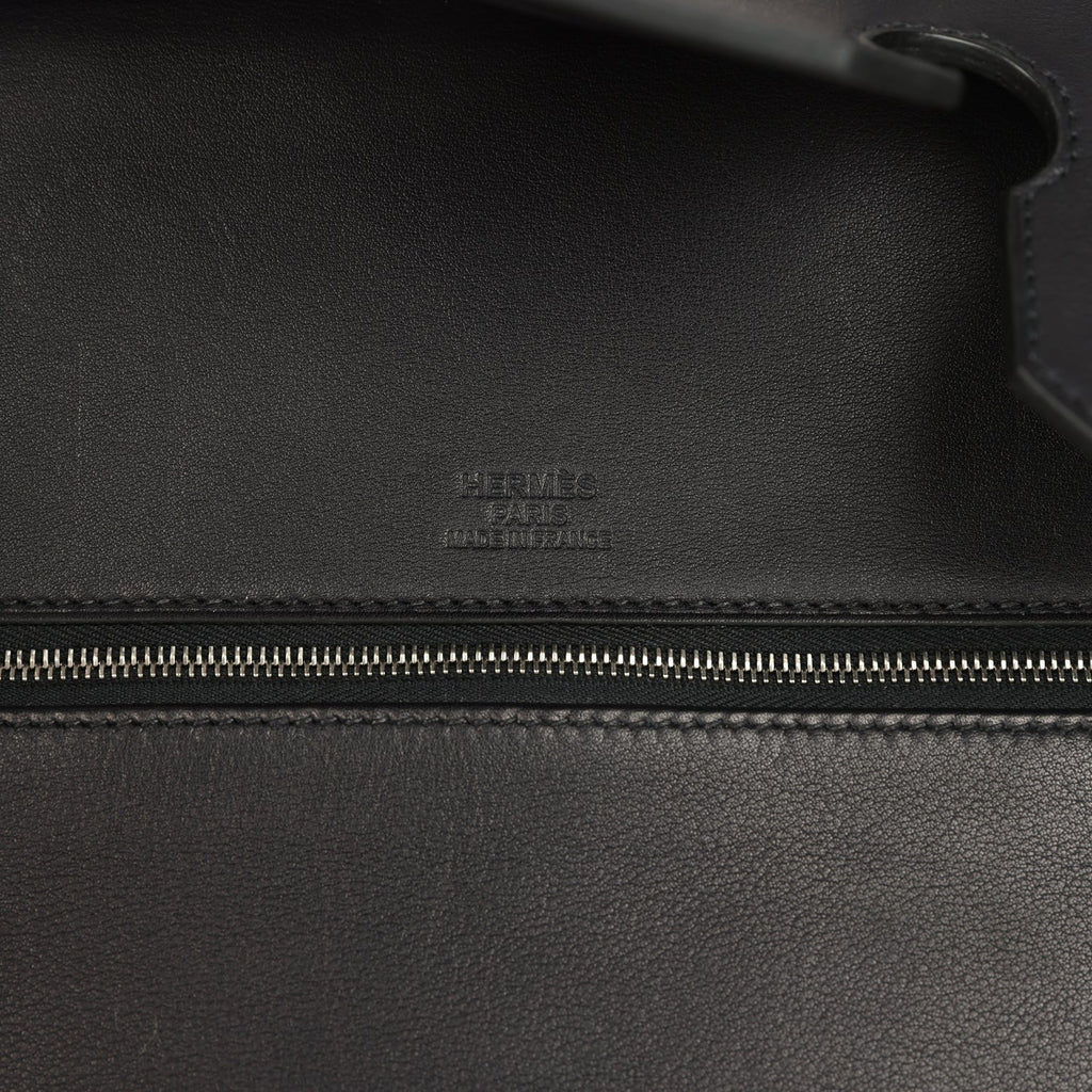 Hermes Birkin 35 A L'Envers Black-Ecru Toile H Canvas and Black Volupto Palladium Hardware