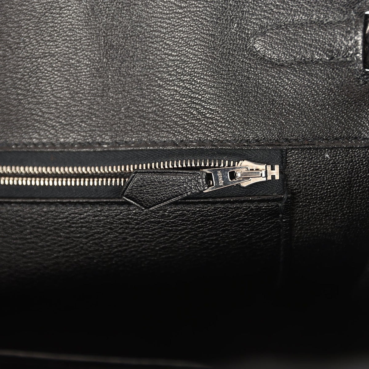 Hermes Birkin 35 Black Matte Porosus Crocodile Palladium Hardware