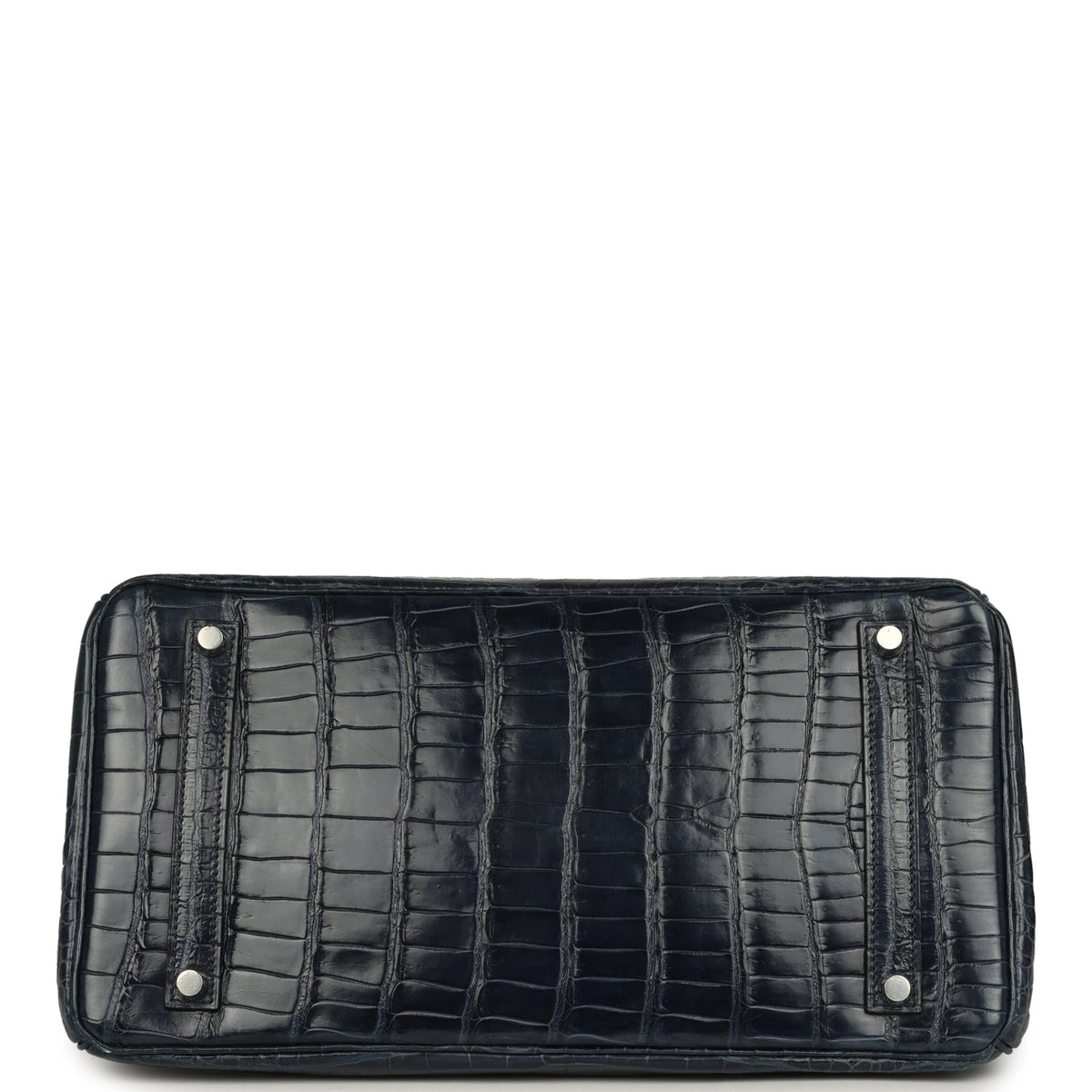 Hermes Birkin 35 Bleu Abysse Shiny Porosus Crocodile Palladium Hardware