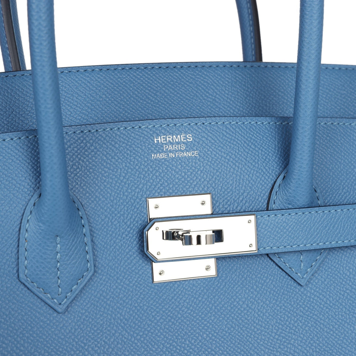 Hermes Birkin 35 Bleu Azur Epsom Palladium Hardware