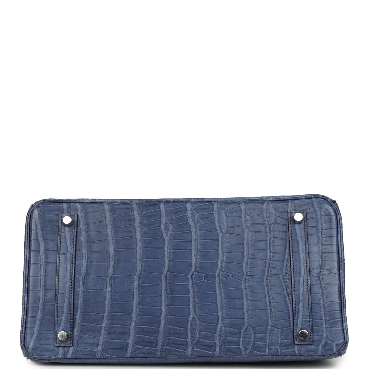 Hermes Birkin 35 Bleu Brighton Matte Porosus Crocodile Palladium Hardware