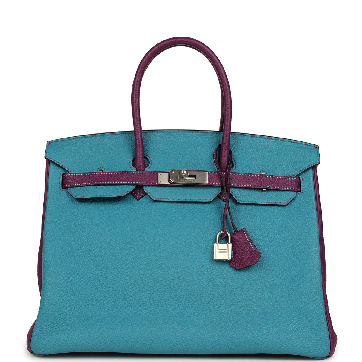 Hermes Birkin 35 Bleu Izmir and Anemone Togo Brushed Palladium Hardware