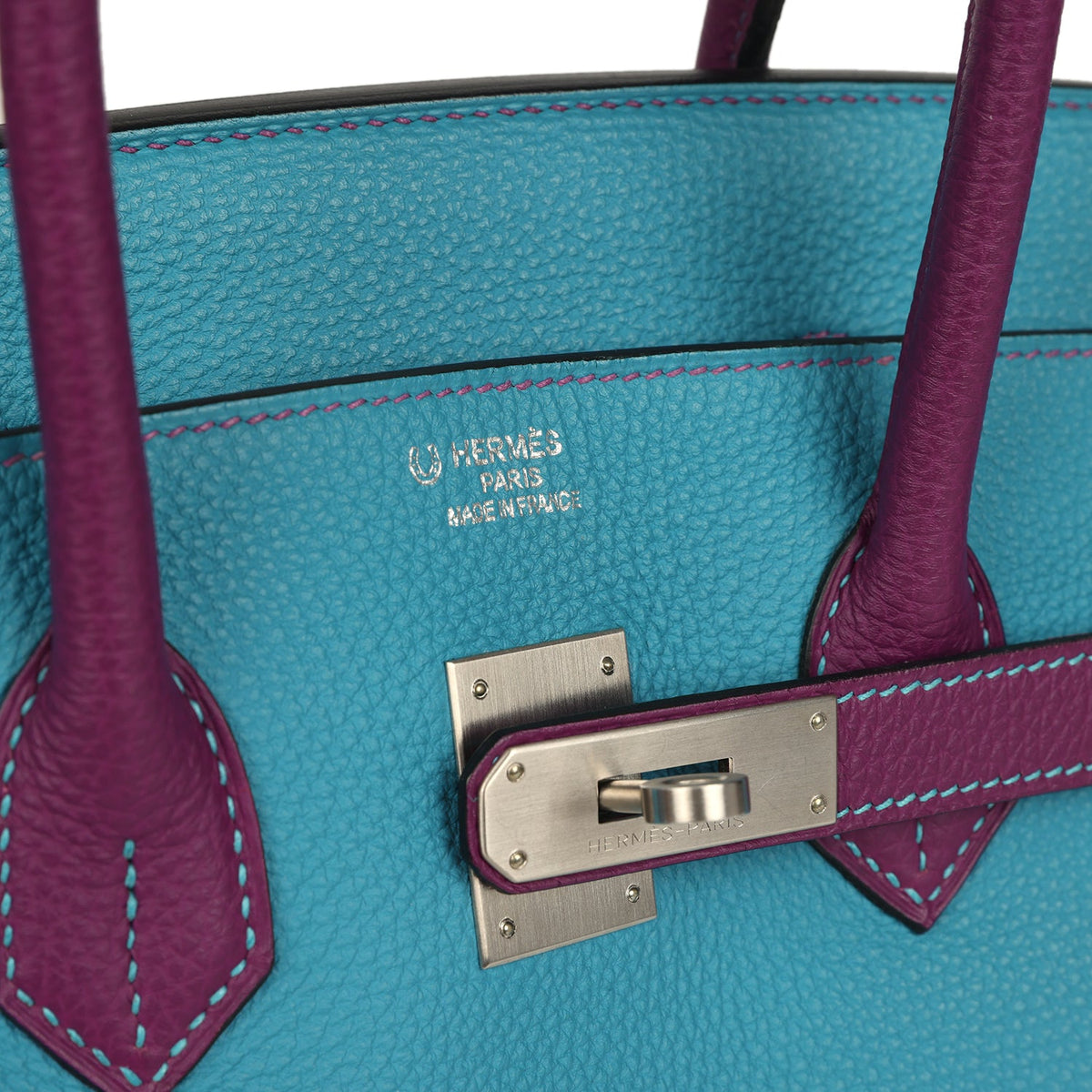 Hermes Birkin 35 Bleu Izmir and Anemone Togo Brushed Palladium Hardware