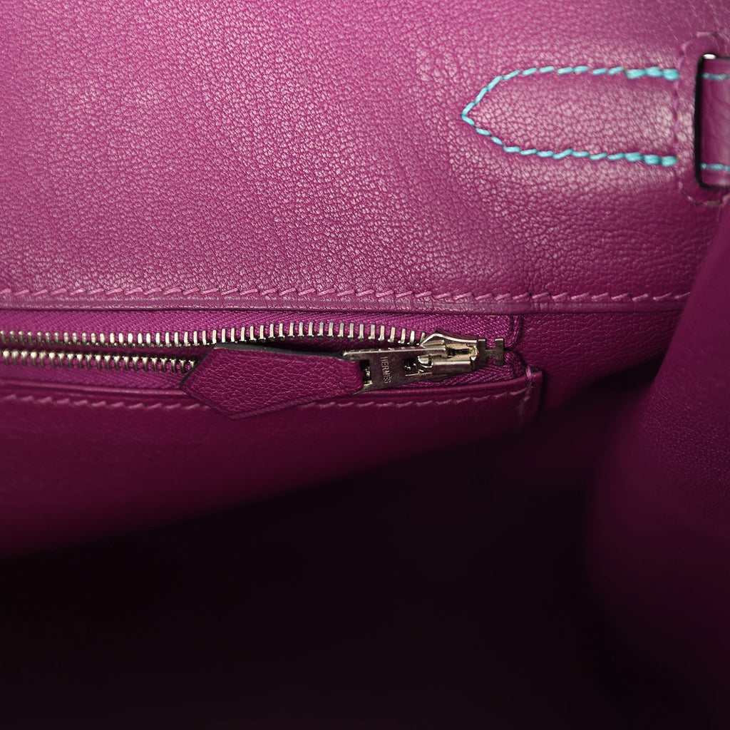 Hermes Birkin 35 Bleu Izmir and Anemone Togo Brushed Palladium Hardware