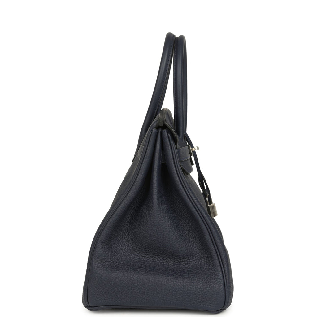 Hermes Birkin 35 Bleu Nuit Togo Palladium Hardware
