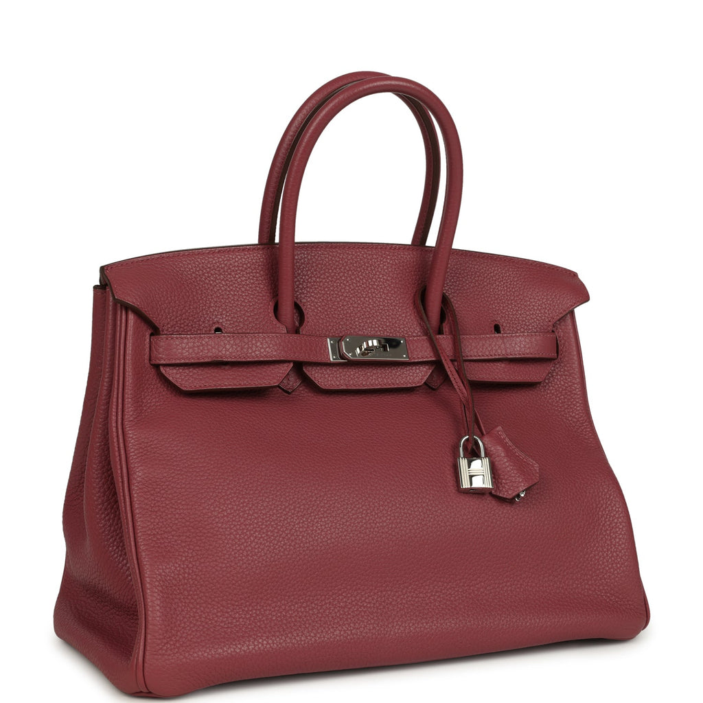 Hermes Birkin 35 Bois De Rose Clemence Palladium Hardware