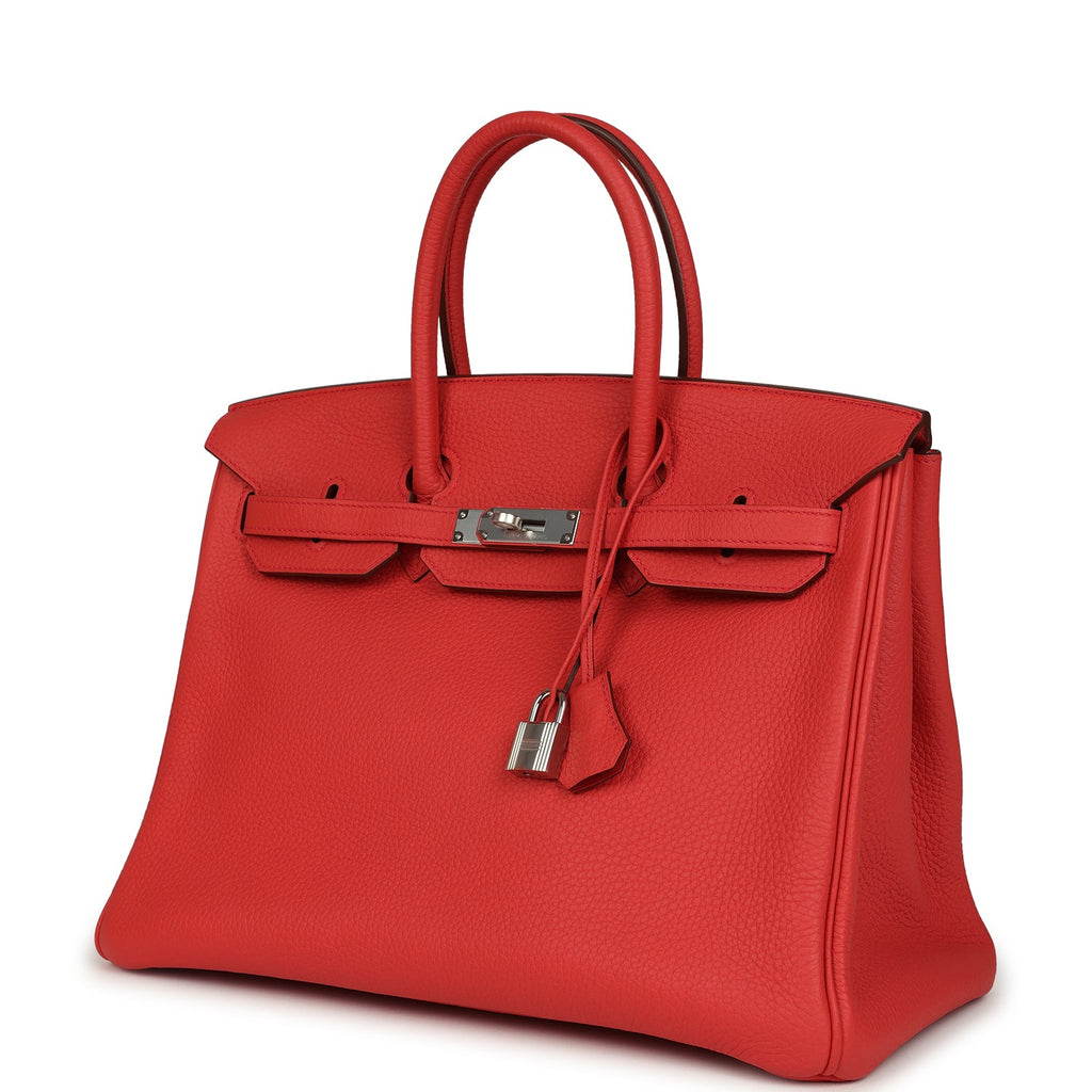 Hermes Birkin 35 Bougainvillea Clemence Palladium Hardware