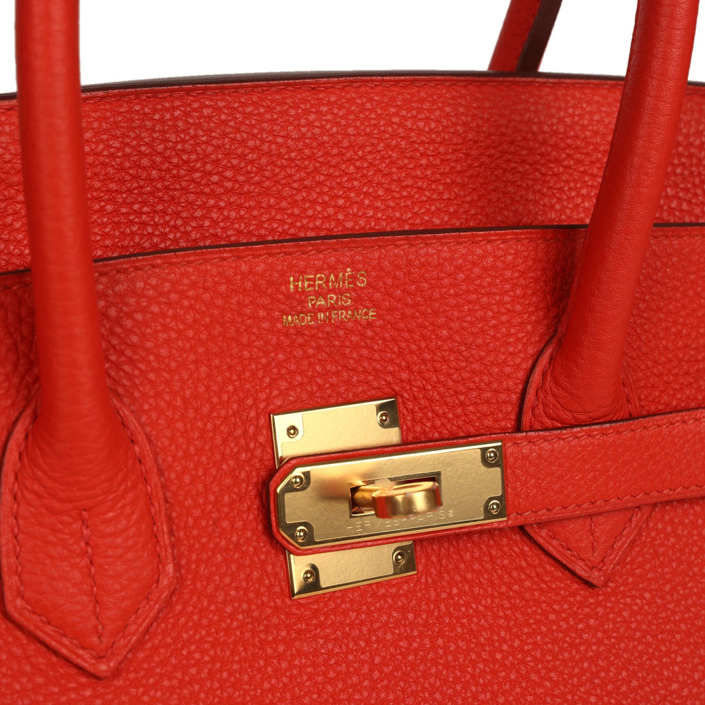 Hermes Birkin 35 Capucine Togo Gold Hardware