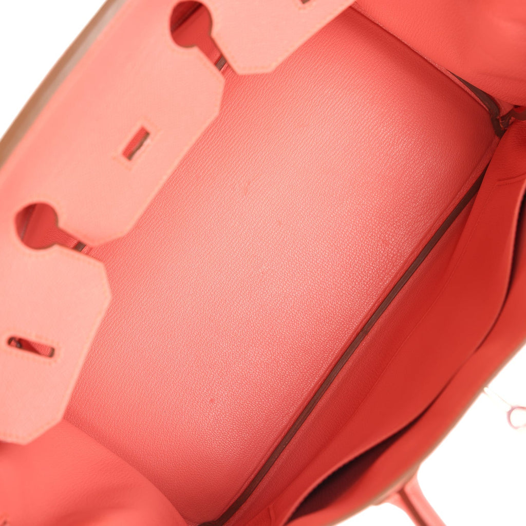 Hermes Birkin 35 Flamingo Epsom Palladium Hardware