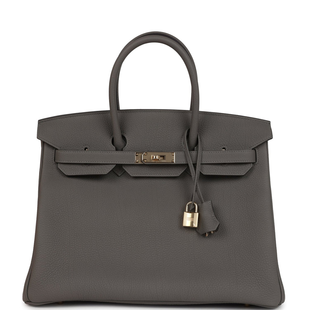 Hermes Birkin 35 Gris Meyer Togo Permabrass Hardware