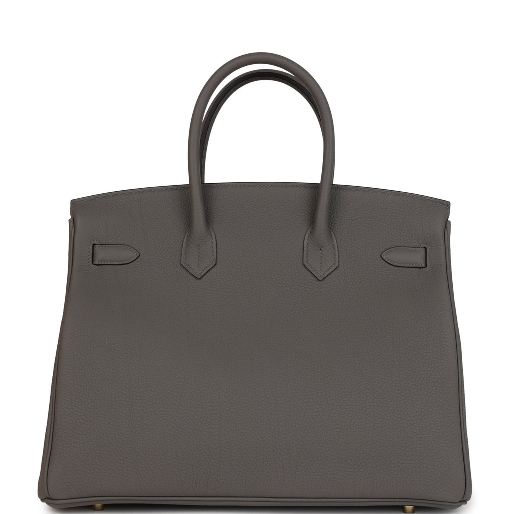 Hermes Birkin 35 Gris Meyer Togo Permabrass Hardware