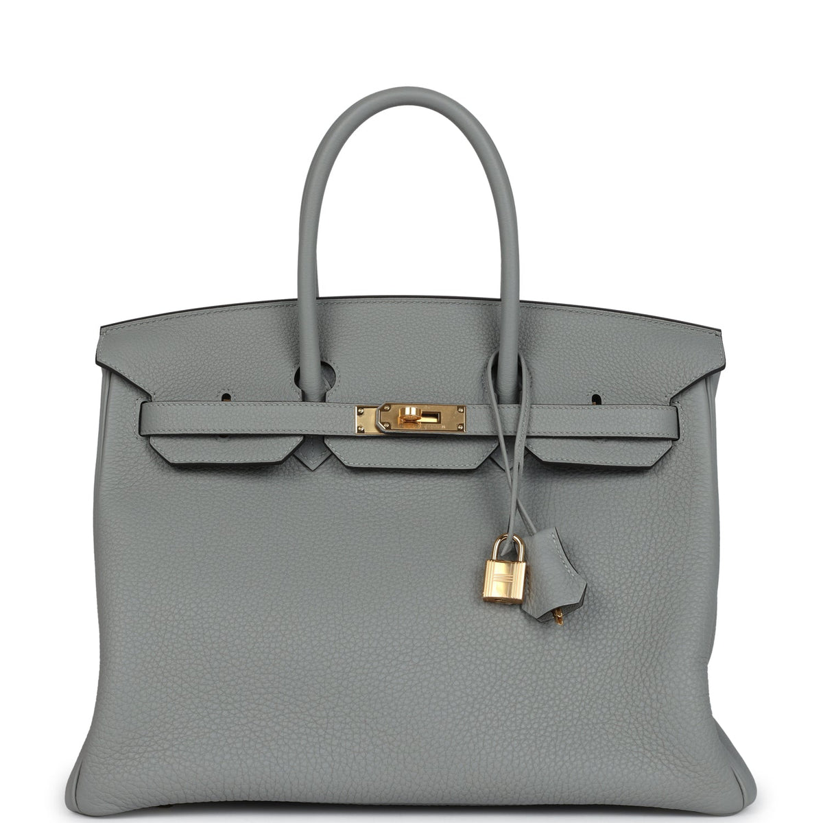 Hermes Birkin 35 Gris Mouette Togo Gold Hardware