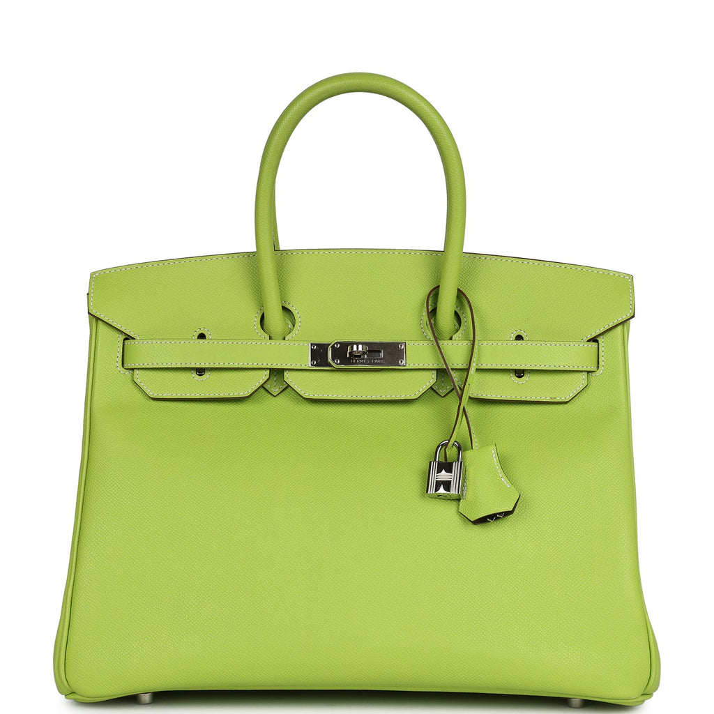 Hermes Birkin 35 Kiwi Candy Epsom Palladium Hardware