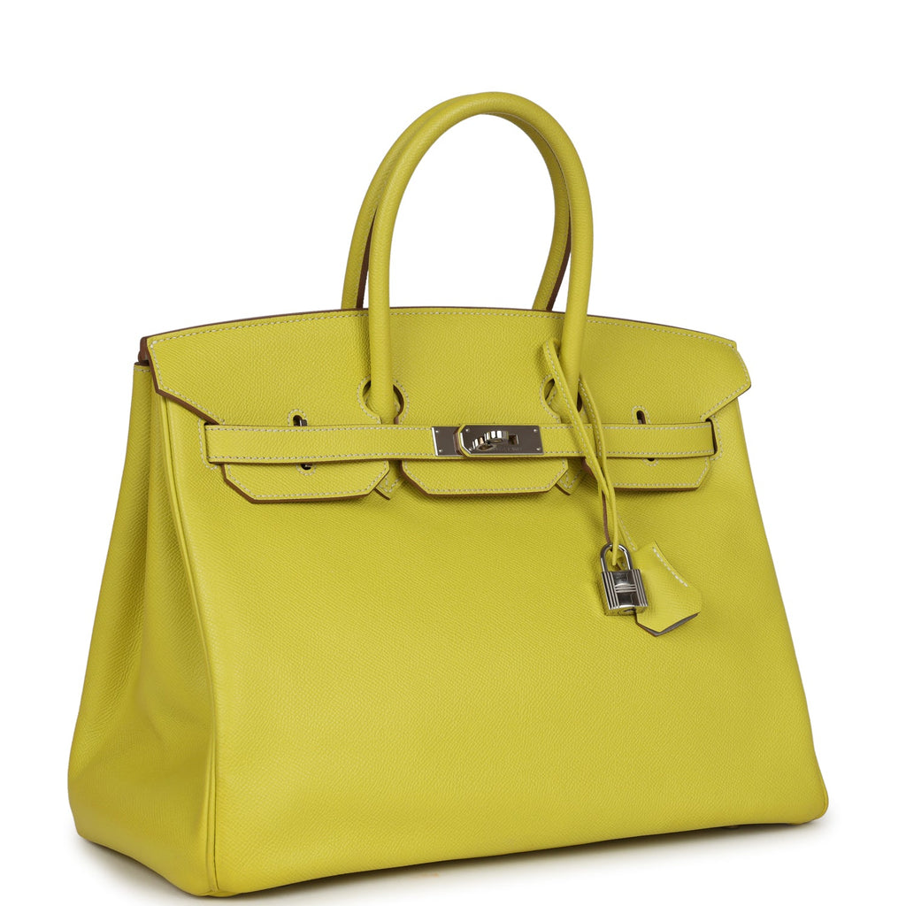 Hermes Birkin 35 Lime Candy Epsom Palladium Hardware