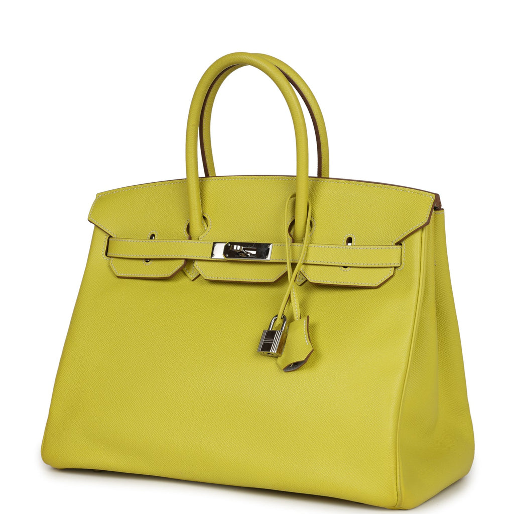 Hermes Birkin 35 Lime Candy Epsom Palladium Hardware