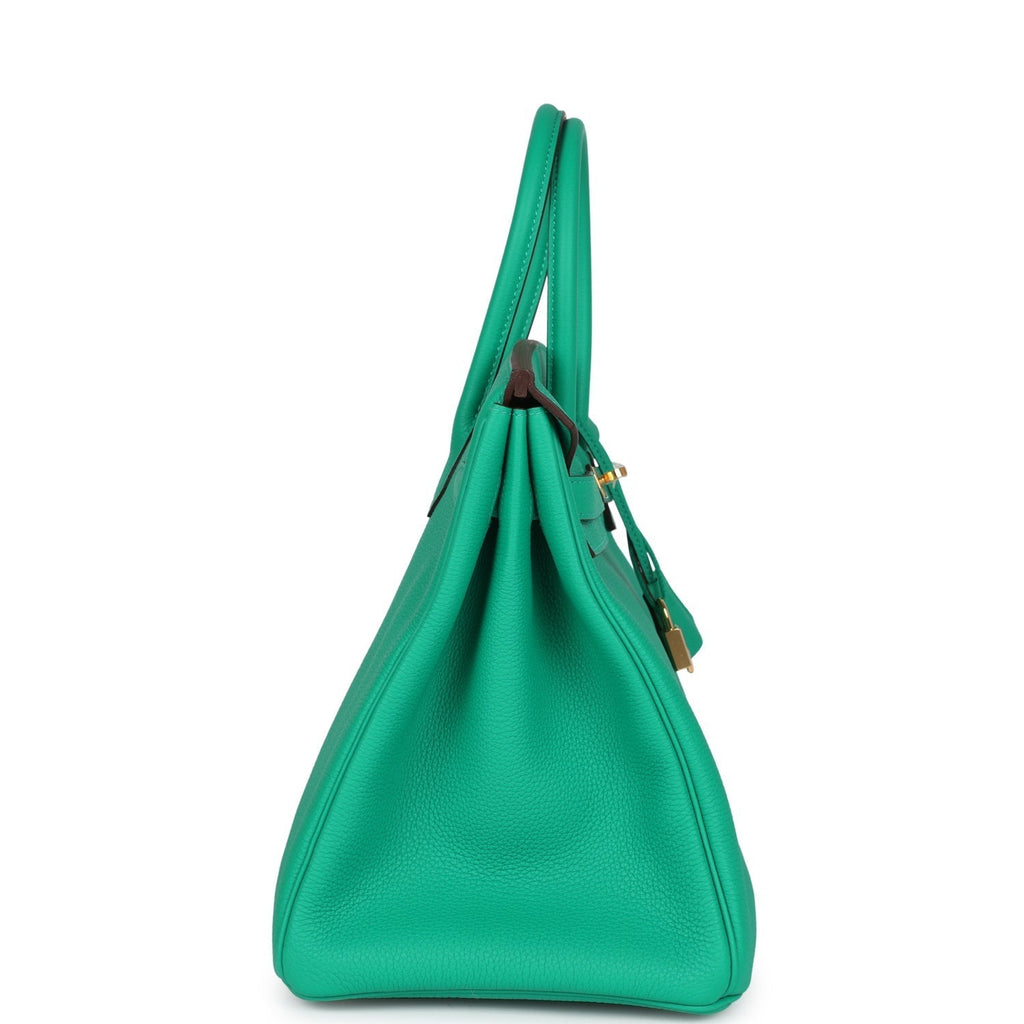 Hermes Birkin 35 Menthe Verso Togo Gold Hardware