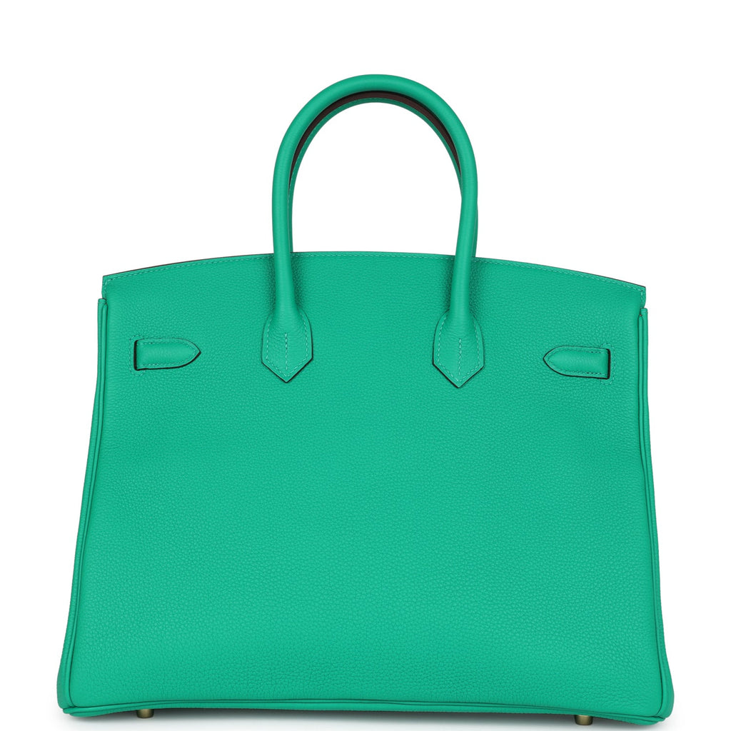 Hermes Birkin 35 Menthe Verso Togo Gold Hardware