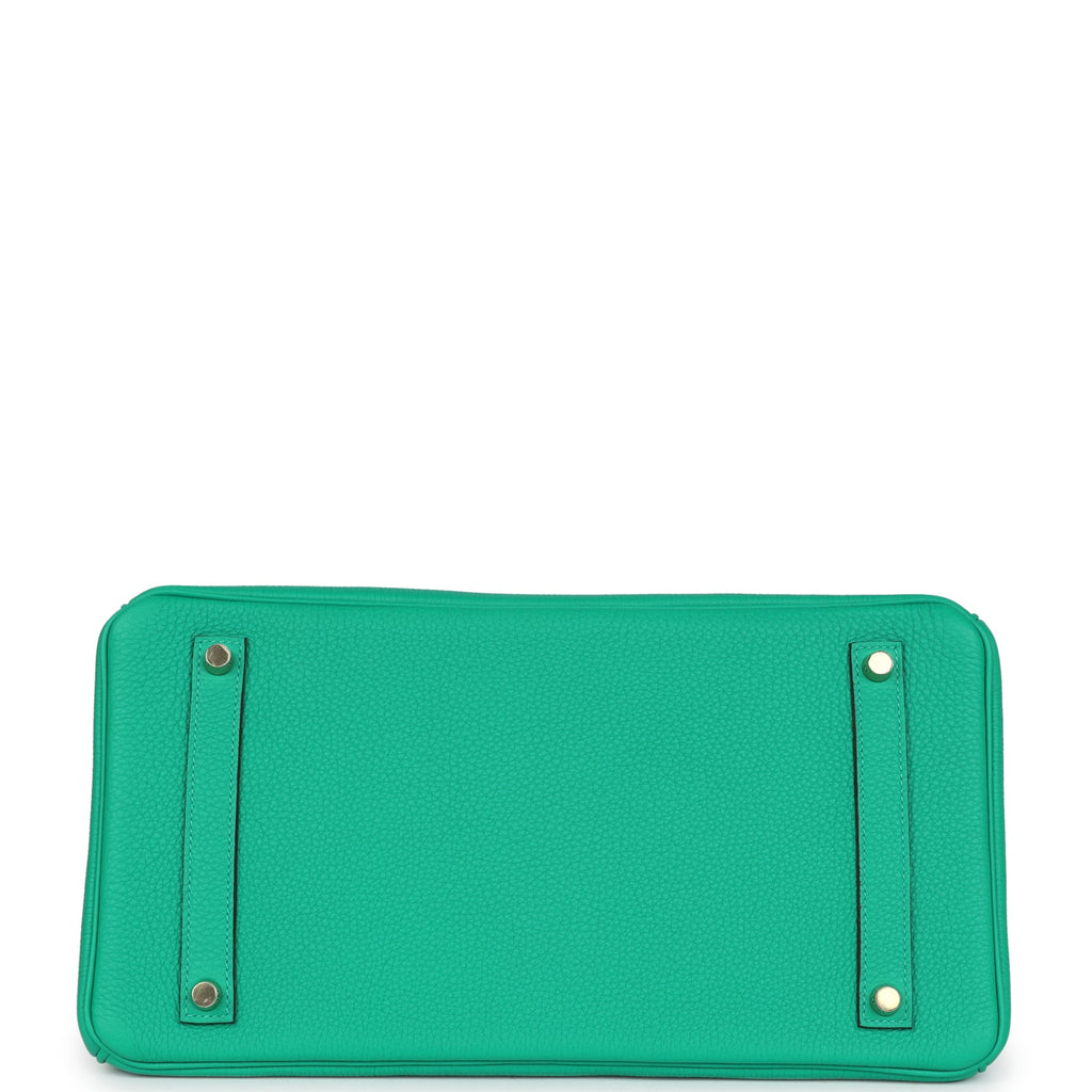 Hermes Birkin 35 Menthe Verso Togo Gold Hardware