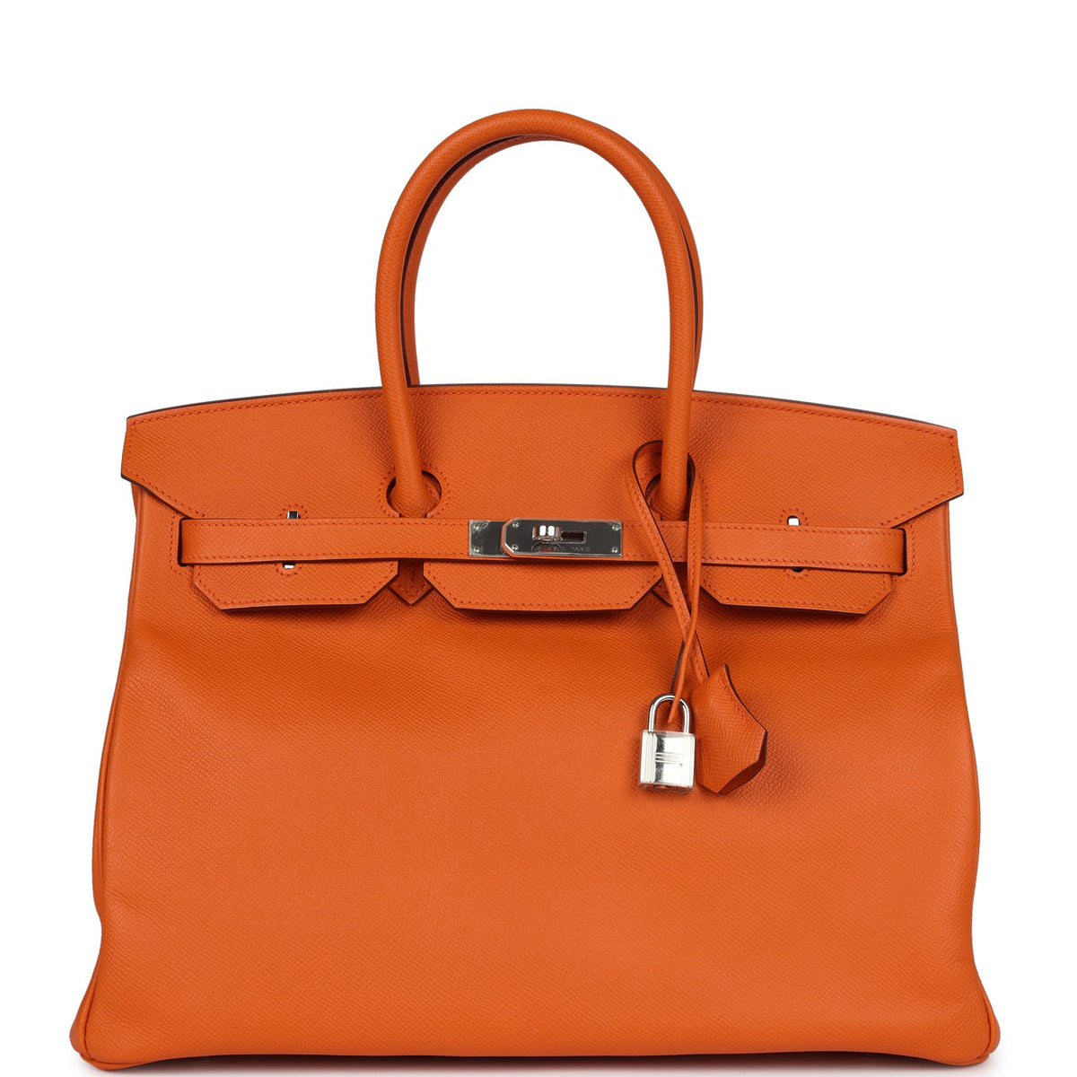 Hermes Birkin 35 Orange Epsom Palladium Hardware