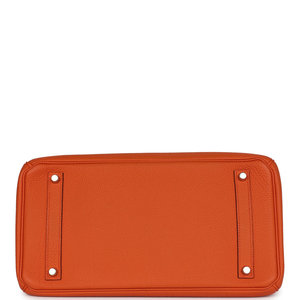 Hermes Birkin 35 Orange Togo Palladium Hardware