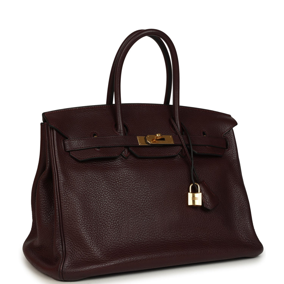 Hermes Birkin 35 Prune Clemence Gold Hardware