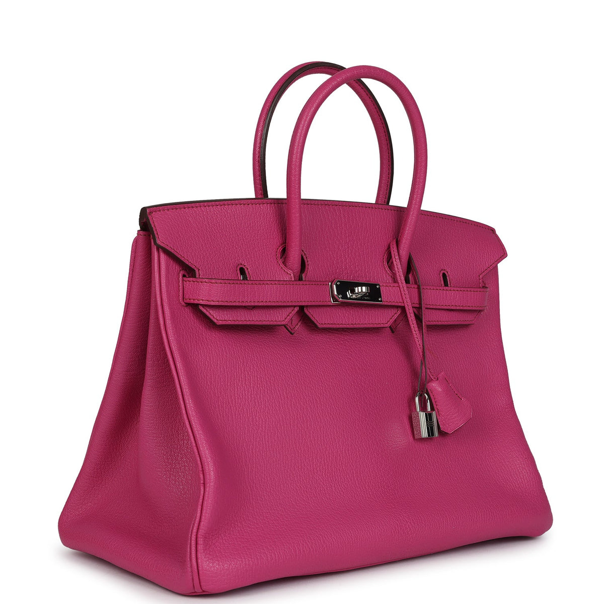 Hermes Birkin 35 Rose Shocking Chevre Mysore Palladium Hardware