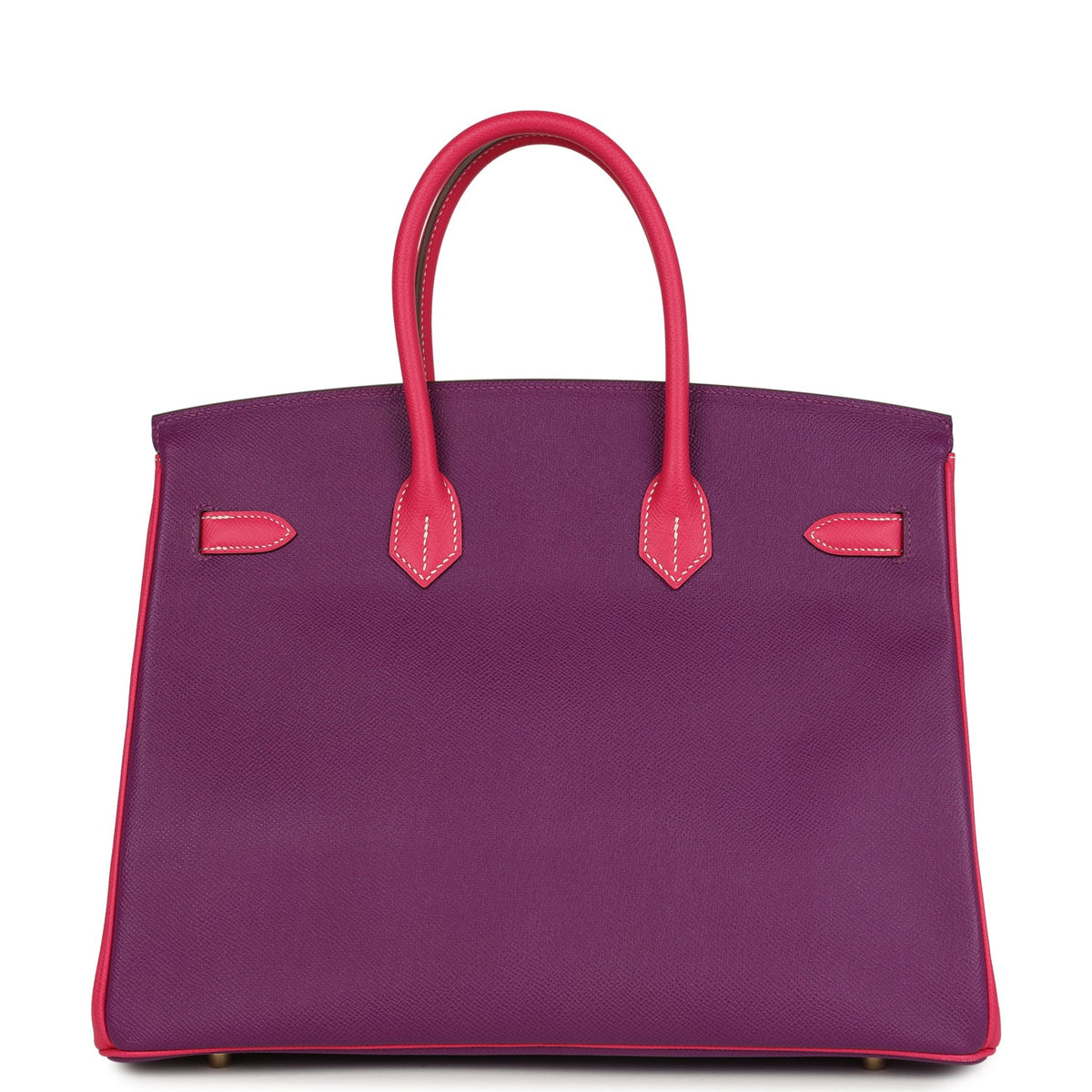 Hermes Birkin 35 Rose Tyrien and Violet Epsom Gold Hardware
