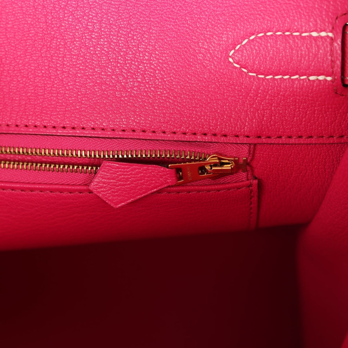 Hermes Birkin 35 Rose Tyrien and Violet Epsom Gold Hardware