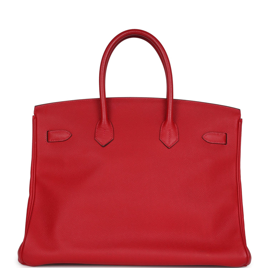 Hermes Birkin 35 Rouge Casaque Epsom Gold Hardware