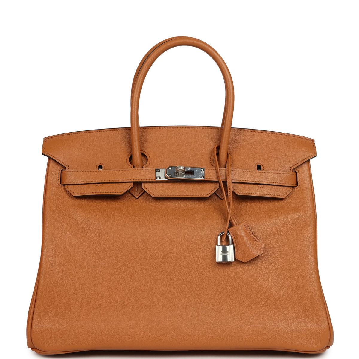 Hermes Birkin 35 "Sea Surf and Fun" Toffee Novillo Palladium Hardware