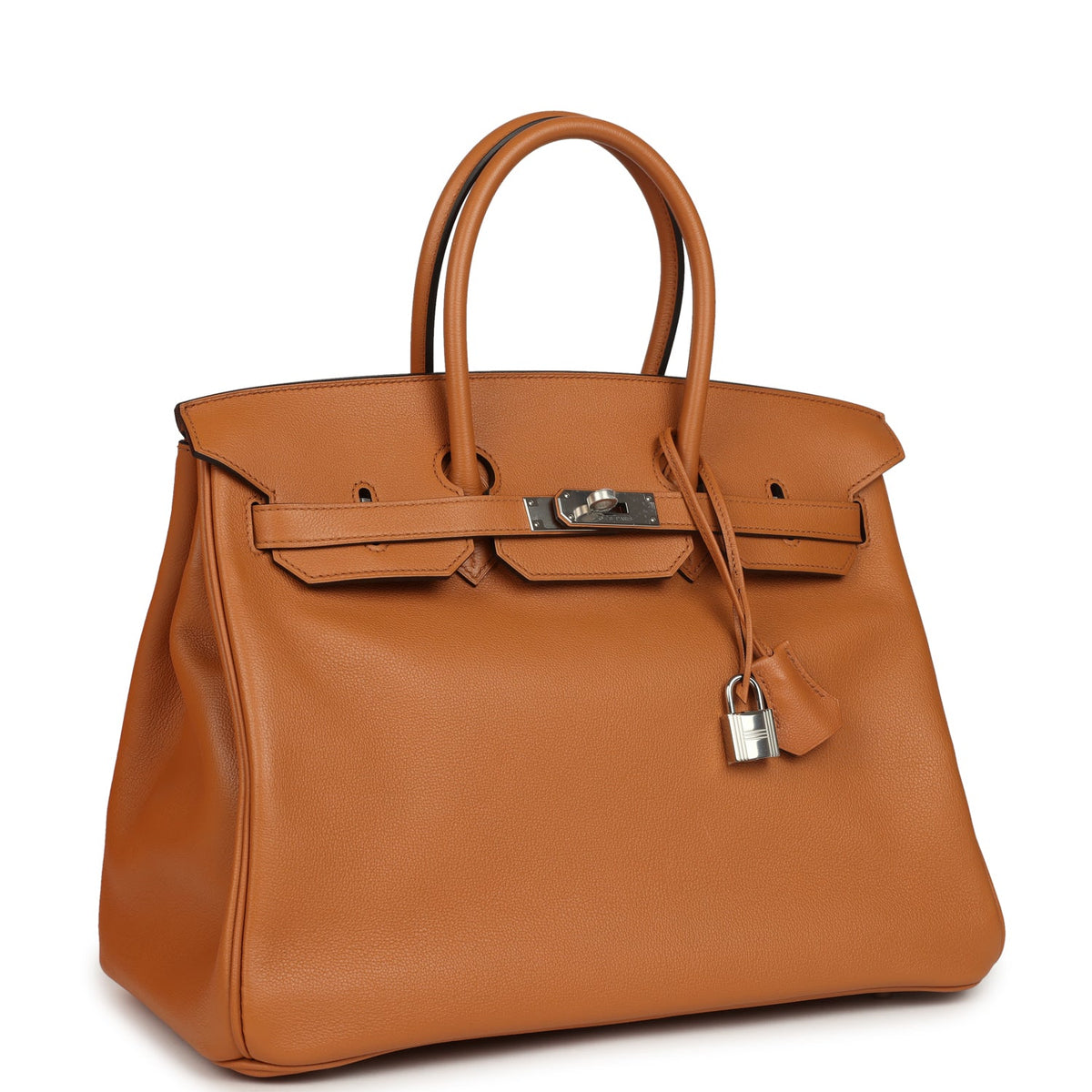 Hermes Birkin 35 "Sea Surf and Fun" Toffee Novillo Palladium Hardware