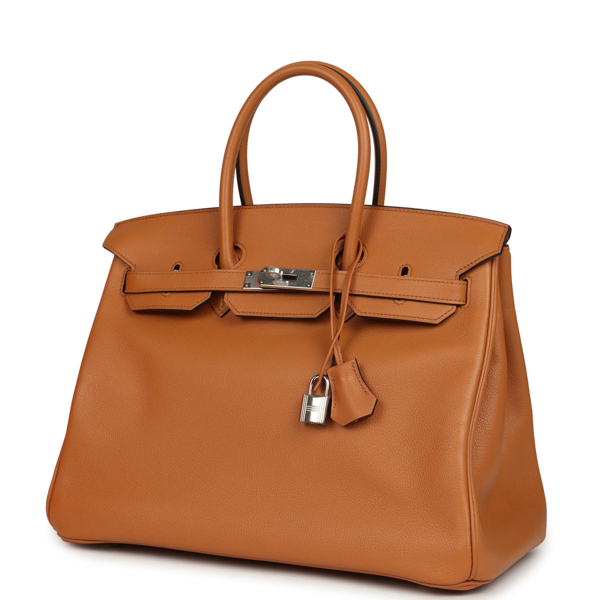 Hermes Birkin 35 "Sea Surf and Fun" Toffee Novillo Palladium Hardware