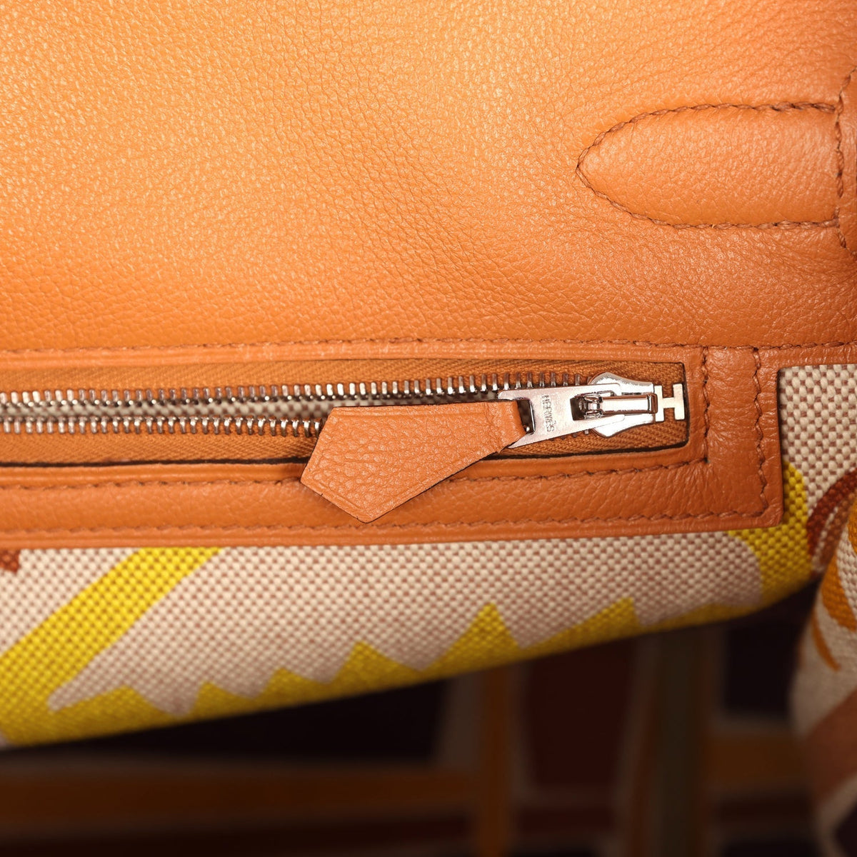 Hermes Birkin 35 "Sea Surf and Fun" Toffee Novillo Palladium Hardware