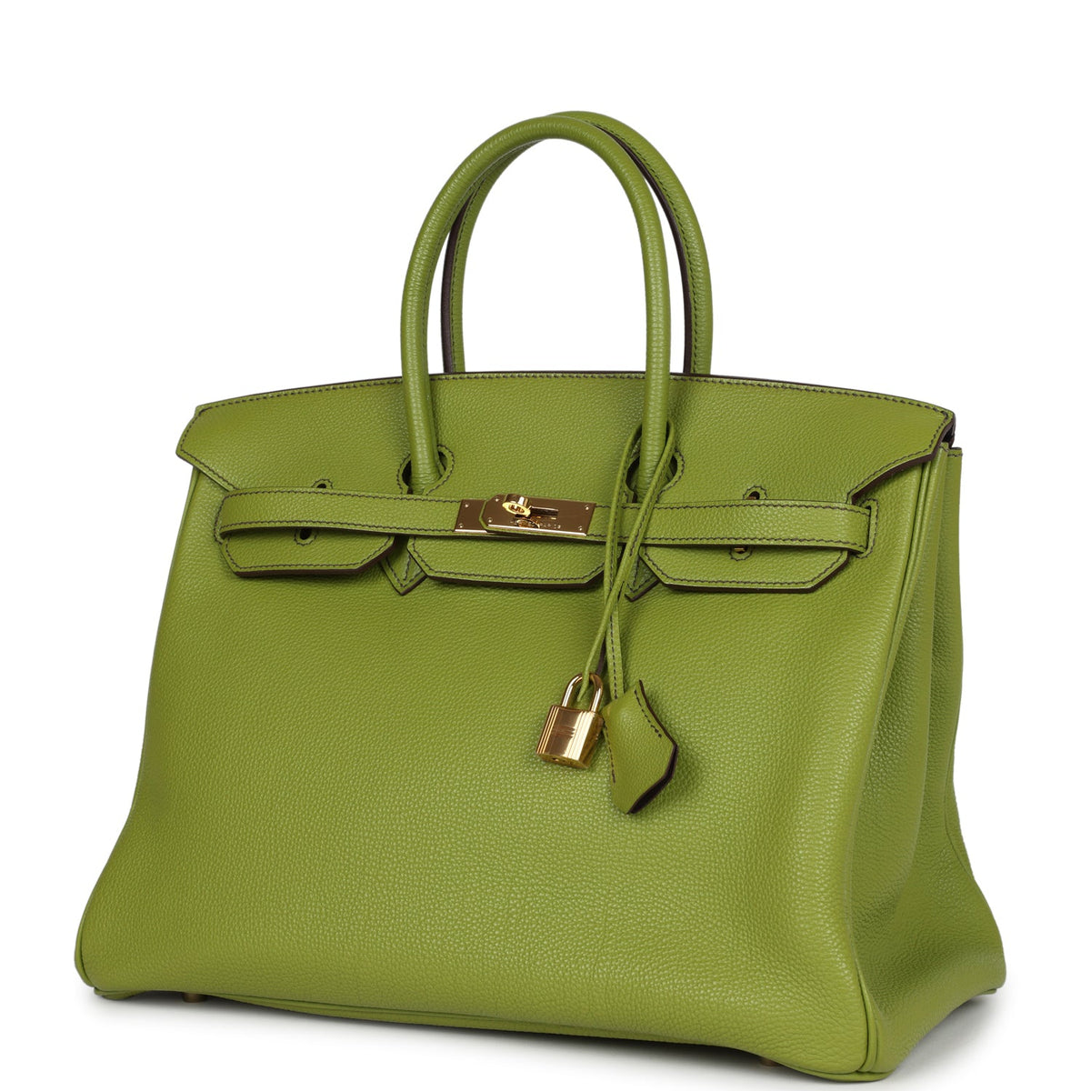 Hermes Birkin 35 Vert Anis Verso Togo Gold Hardware
