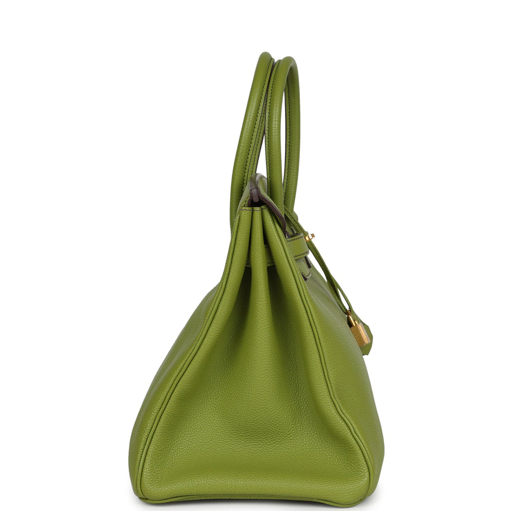 Hermes Birkin 35 Vert Anis Verso Togo Gold Hardware