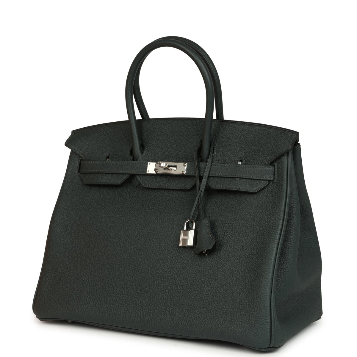 Hermes Birkin 35 Vert Fonce Togo Palladium Hardware