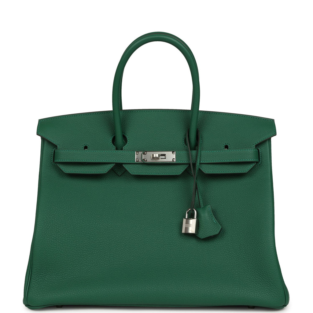 Hermes Birkin 35 Vert Moyen Togo Palladium Hardware