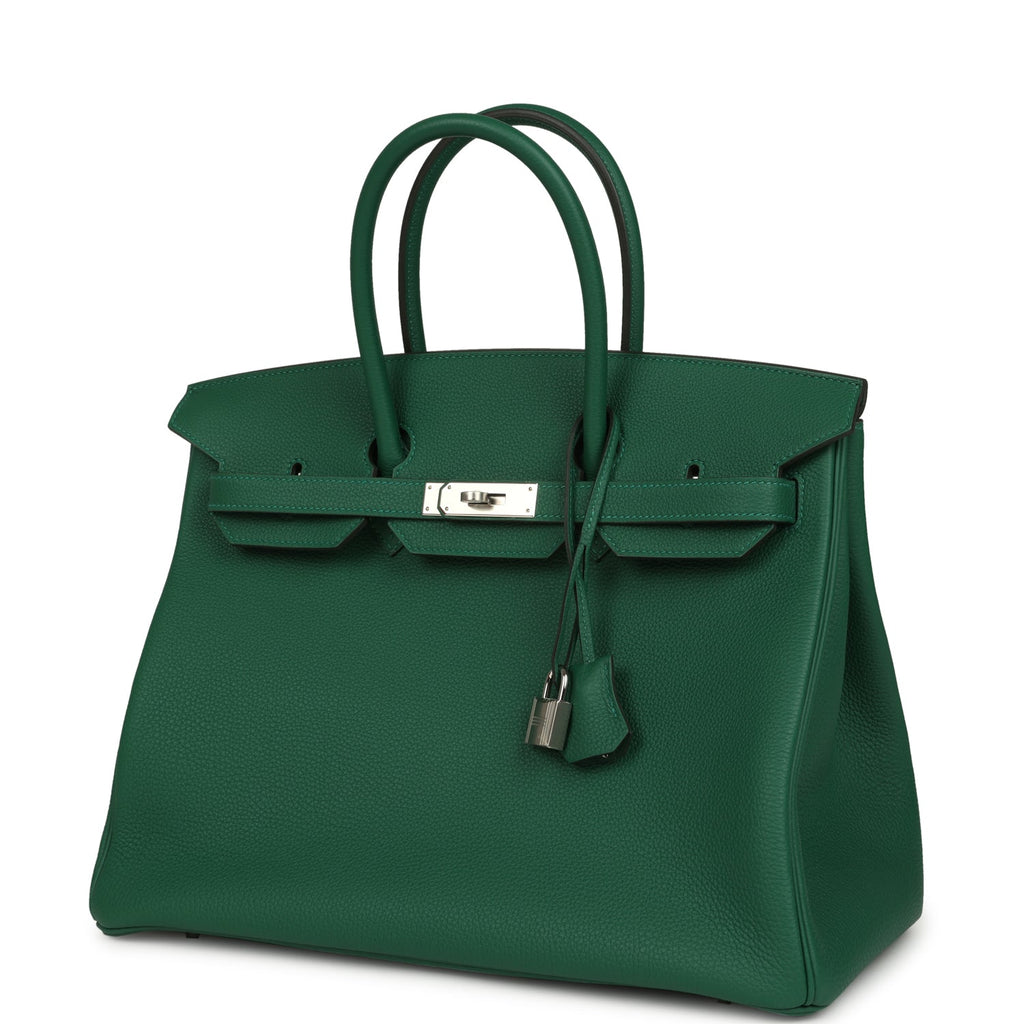 Hermes Birkin 35 Vert Moyen Togo Palladium Hardware