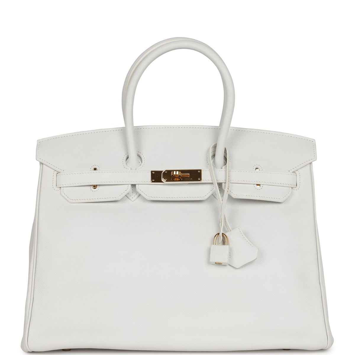 Hermes Birkin 35 White Epsom Gold Hardware