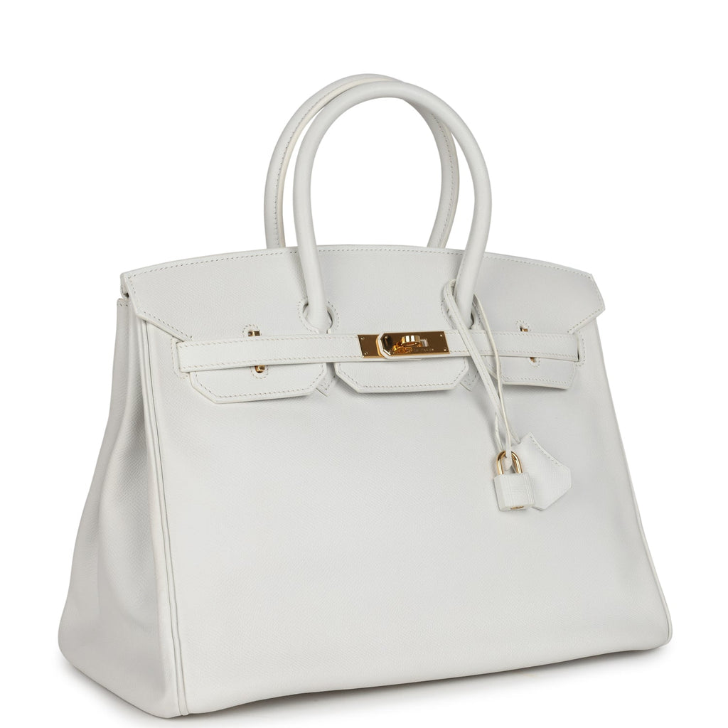 Hermes Birkin 35 White Epsom Gold Hardware