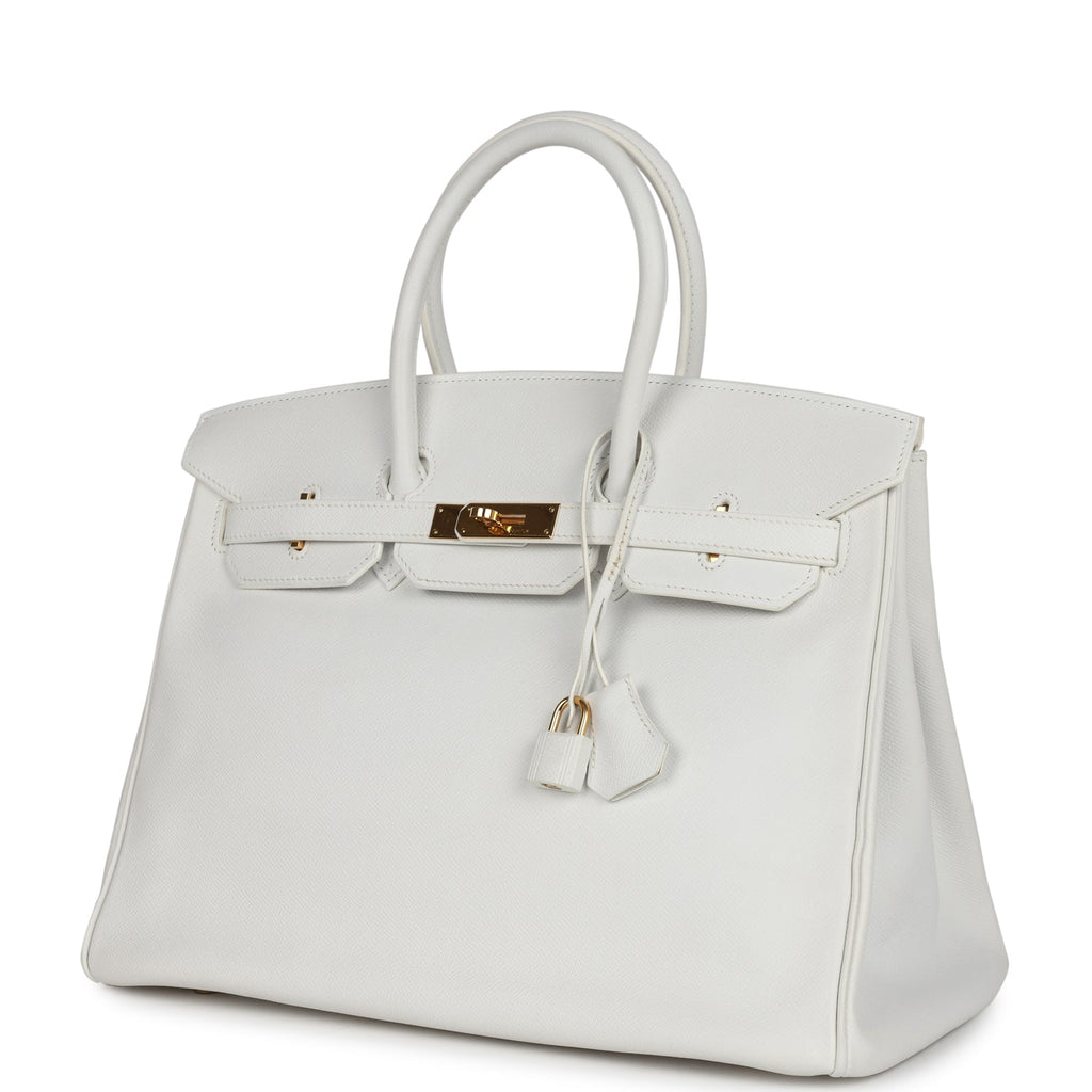 Hermes Birkin 35 White Epsom Gold Hardware