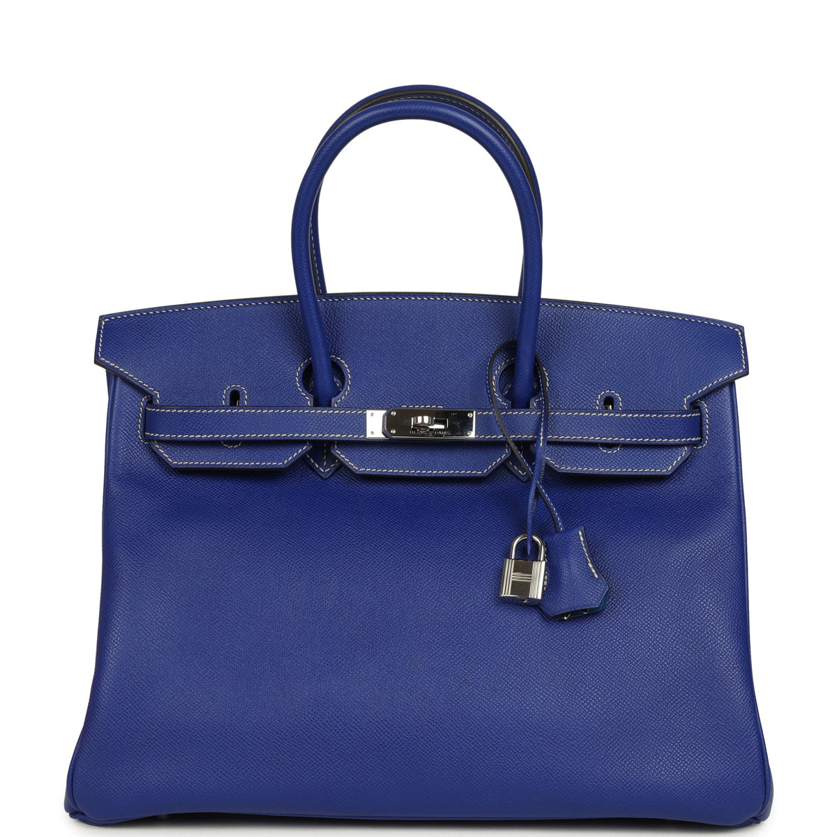Candy Hermes Birkin 35 Bleu Electric Verso Epsom Palladium Hardware